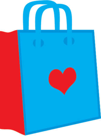 bag with heartのイラスト素材