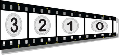 film strip with numbers perspectiveのイラスト素材