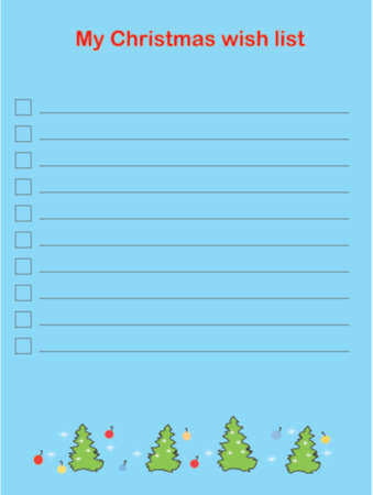 christmas wish listのイラスト素材