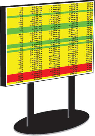 white board with numbersのイラスト素材
