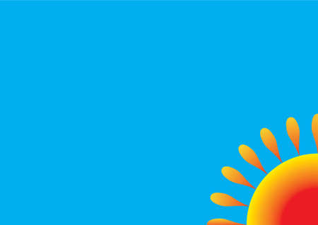background sun in the cornerのイラスト素材