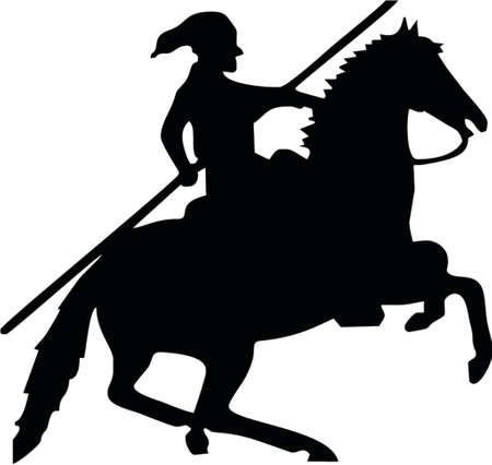 horse and manのイラスト素材