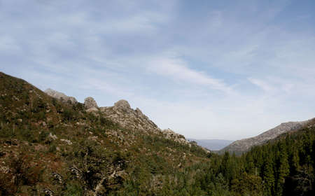mountain with a blue sky