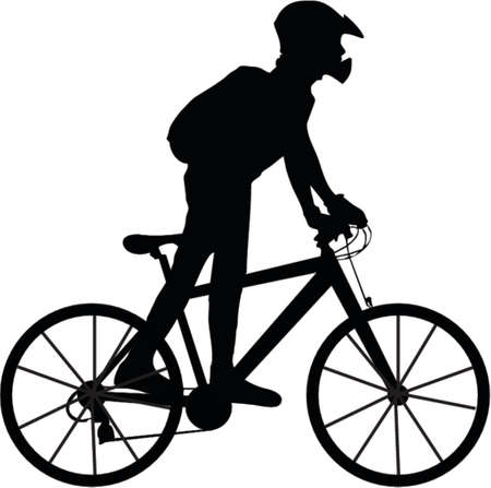 boy and bicycleのイラスト素材