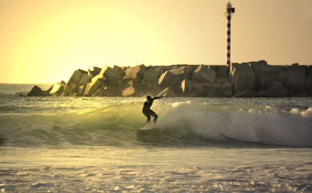 sunset surferの写真素材