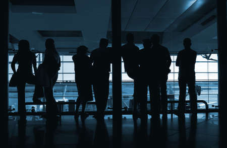 people waiting in the airport