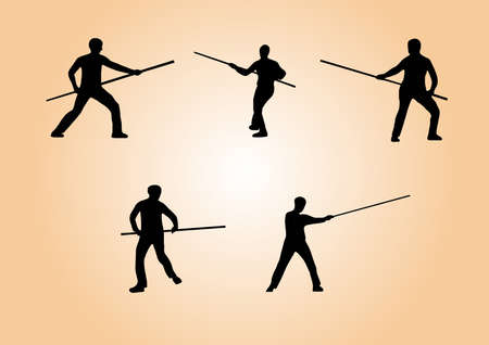 illustration of martial arts - set 3のイラスト素材