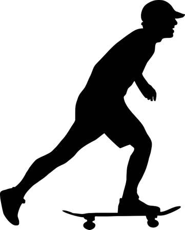 illustration of a skater boyのイラスト素材