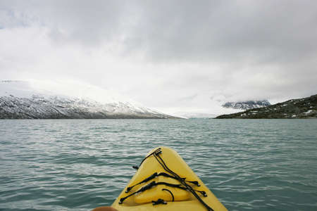 view of Jostedalsbreen glacier in norwayの写真素材