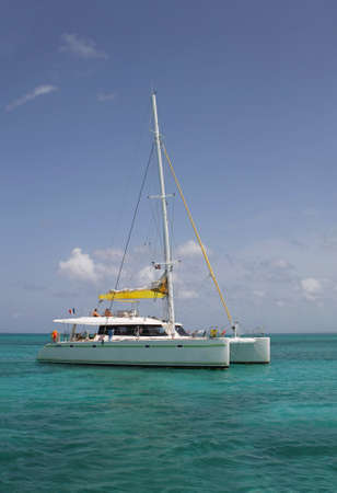 catamaran in the dominican seaの写真素材