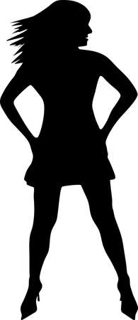 illustration of a women posingのイラスト素材