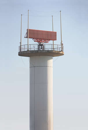 air traffic control against blue skyの写真素材