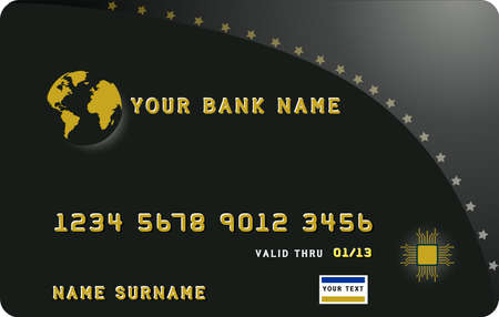 Illustrator of a black credit cardのイラスト素材