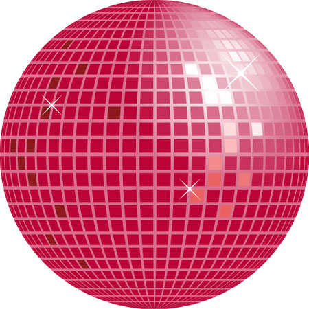 illustration of a Shiny disco globeのイラスト素材