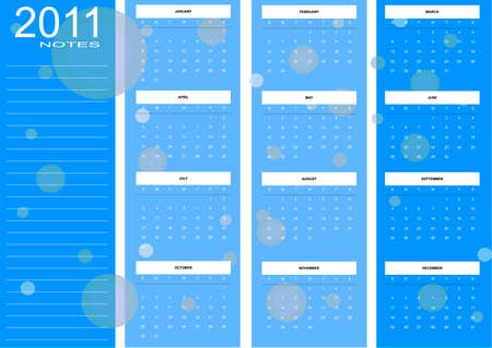 illustration of a 2011 calendarのイラスト素材