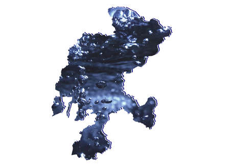 map of Zacatecas state with moving water image and white background