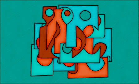 abstract color digital design with stained glass style, background and texture