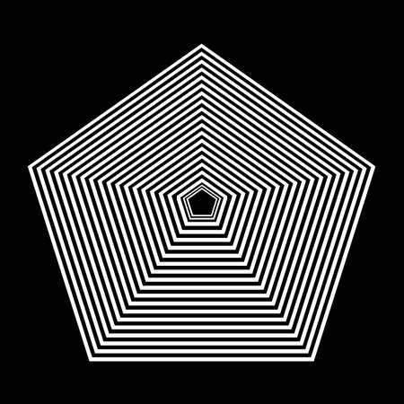 illustration of abstract with black and white lines forming a heart