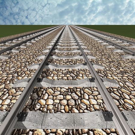 The railway is shown on the image.