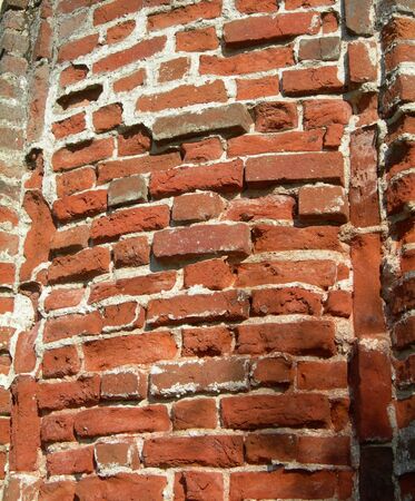   Fragment of old brick wall is shown in the picture.       の写真素材