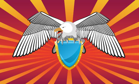 The eagle and shield are shown in the picture.のイラスト素材