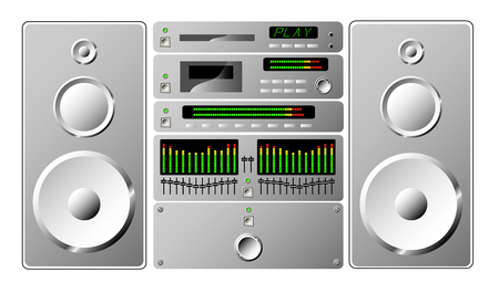 Music Center is shown in the picture.のイラスト素材