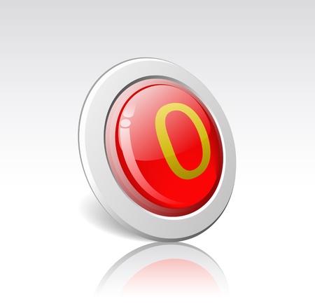 Button with the number のイラスト素材