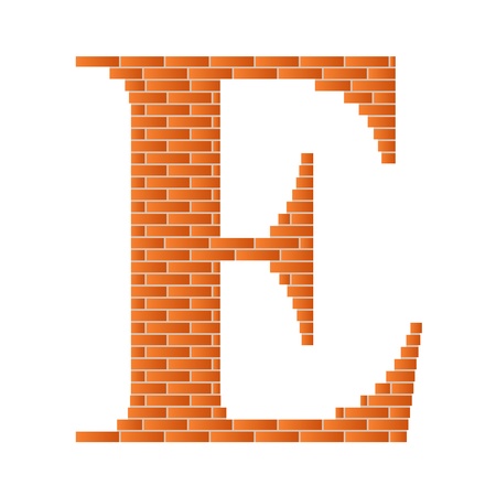 The letter E is shown in the picture.のイラスト素材
