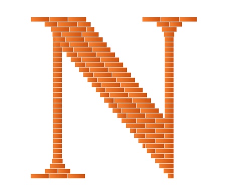 The letter N is shown in the picture.のイラスト素材