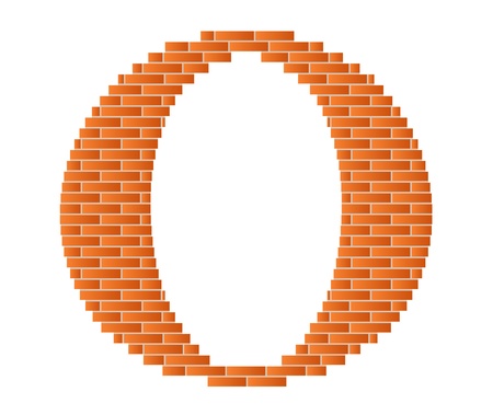 The letter O is shown in the picture.のイラスト素材