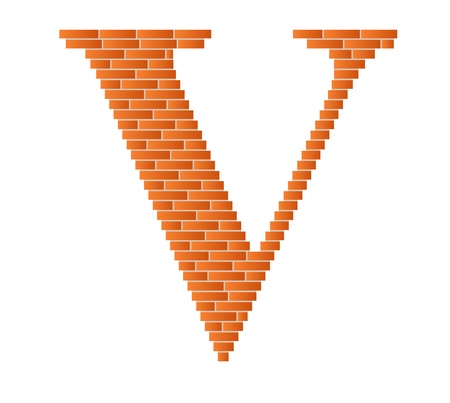 The letter V is shown in the picture.のイラスト素材