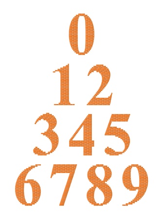 Digits are shown in the picture.のイラスト素材