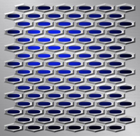 Steel grating is shown in the picture.のイラスト素材