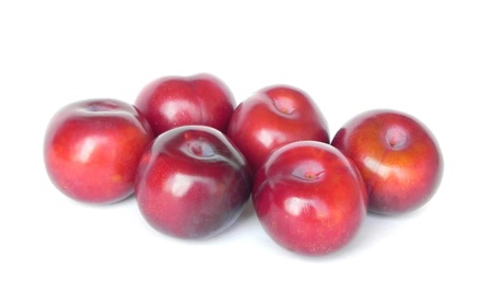 Ripe plums are shown in the picture.の写真素材