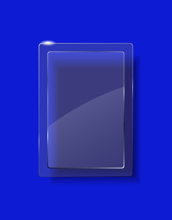 Glass plate on a blue background is shown in the picture.のイラスト素材