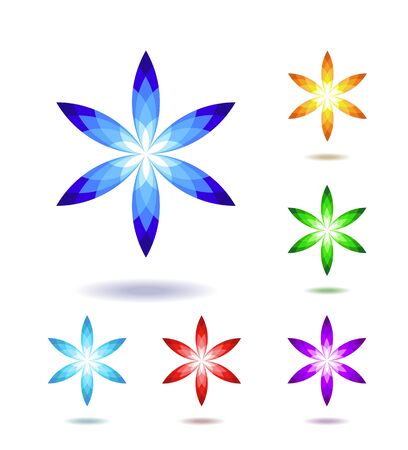 Abstract shapes as the logo are shown in the image.のイラスト素材