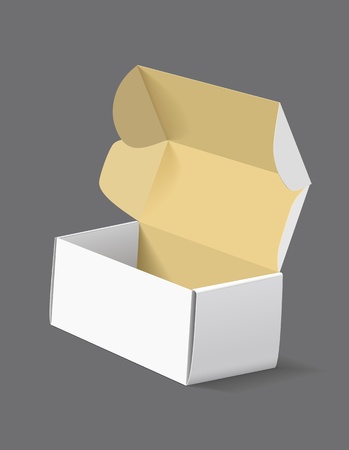 The carton on grey background is shown in the picture のイラスト素材