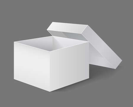 The carton on grey background is shown in the picture のイラスト素材