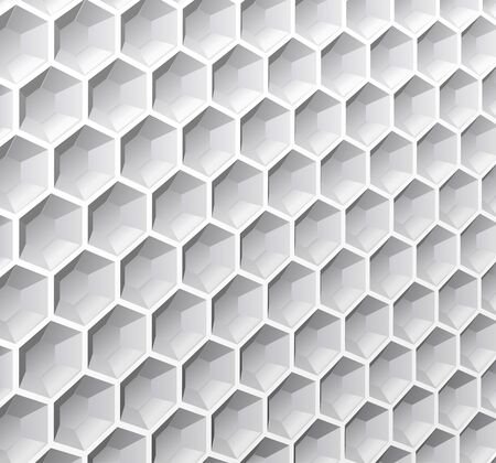 Abstract background of monochrome hexagons is shown in the image のイラスト素材