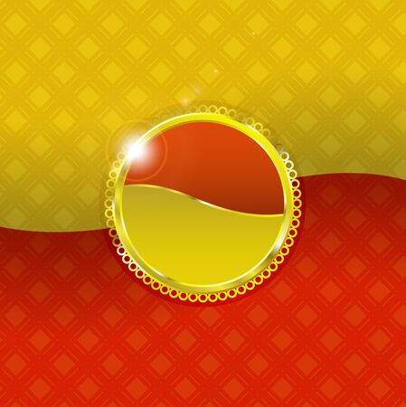 Shiny label is on background のイラスト素材