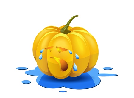 Weeping pumpkin is shown in the image のイラスト素材