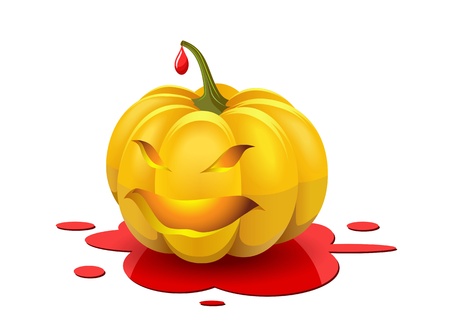 Angry pumpkin is shown in the image のイラスト素材