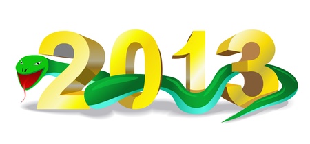 2013 figures from gold and snake are shown in the image のイラスト素材