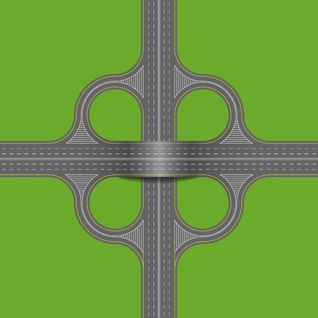 Crossroads is shown in the picture.のイラスト素材