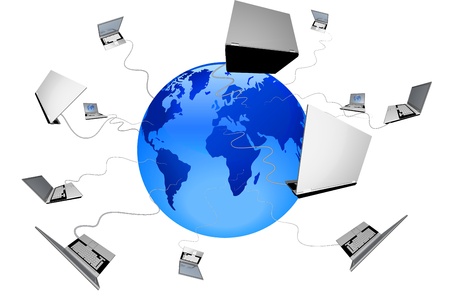 Global workgroup is shown in the image.の写真素材