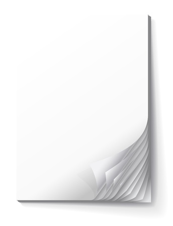 Sheets of office paper are shown in the image.のイラスト素材