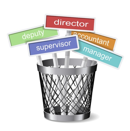 Bin with job cards.のイラスト素材