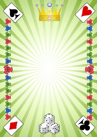 Different tools of casino are on the pattern のイラスト素材