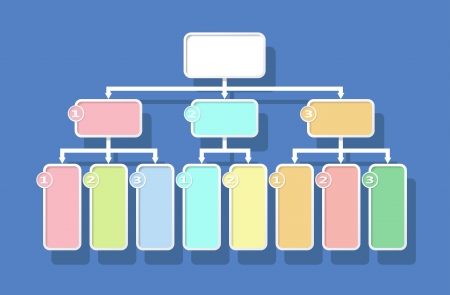 Empty flow chart is shown in the image.のイラスト素材