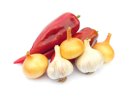  Vegetables are on a white background.  の写真素材